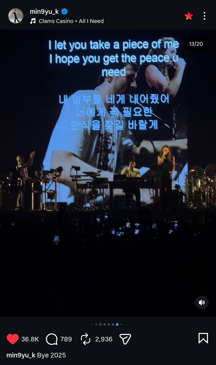 mongguri89's tweet image. 260106 min9yu_k story ig update

so he was there, at fred again concert live in seoul with minghao 🥹