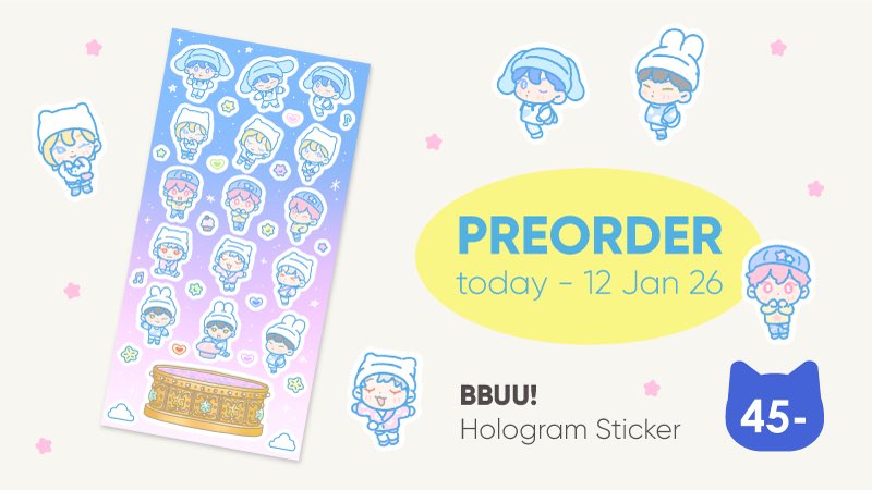 สวัสดีค่า ใครรอสตกเพ้บปู้ น้องมาแล้วค่ะ🩵🙌🏻

preorder วันนี้ - 12 ม.ค. 69
จัดส่งช่วงสิ้นเดือน ม.ค. นี้ค่ะ
ค่าจัดส่ง j&amp;t 45 บาท / ems 55 บาท

🛒 : friendii.art/roomecat/shop/…

ขอบคุณทุกความสนใจนะคะ🫶🏻🍀