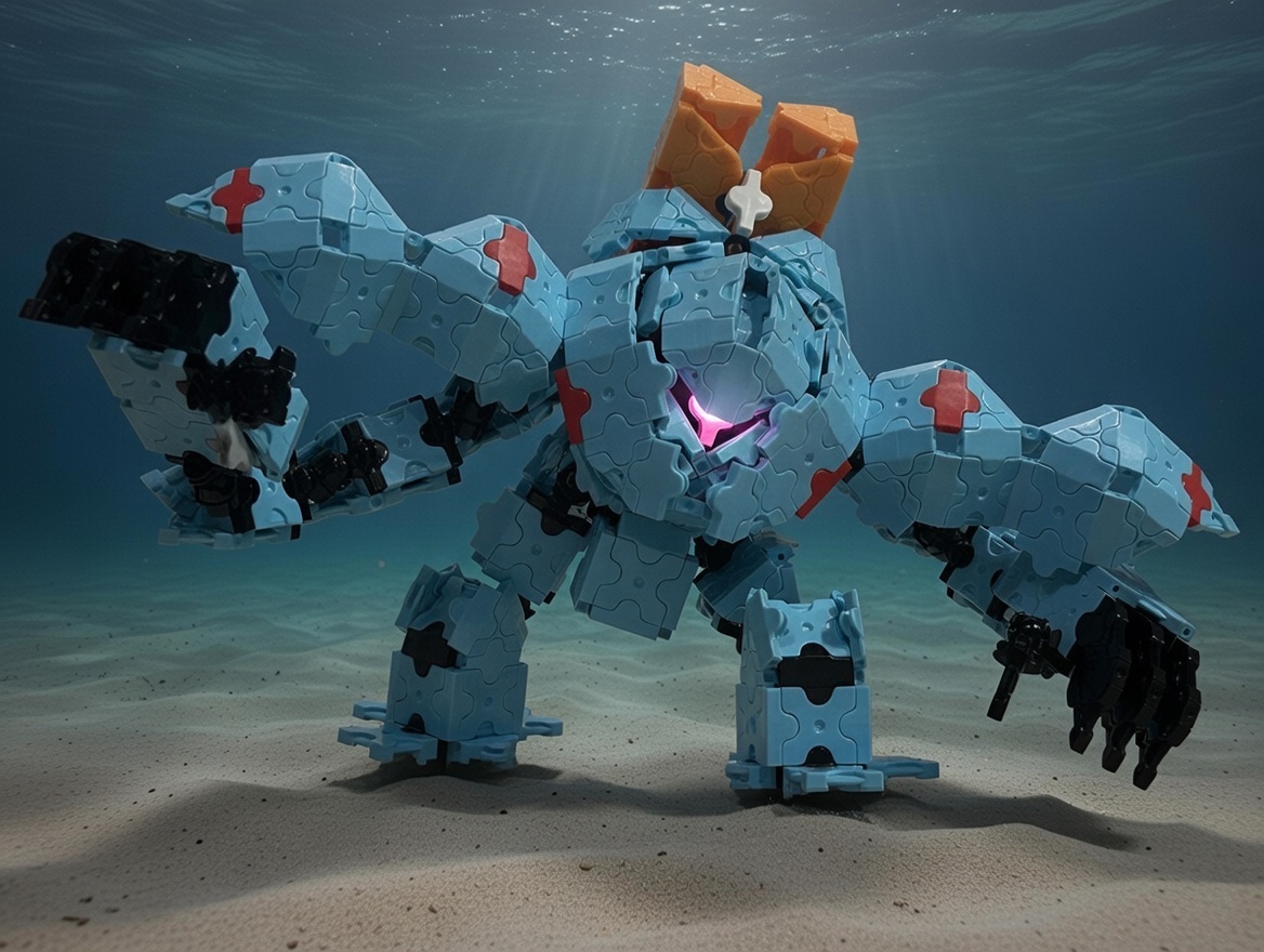 kazumarom's tweet image. 今話題のGrokでのAI画像加工ですが、良いも悪いも利用者次第ですね。
使用してみましたが、簡単に背景を変えられたりモノアイを光らせられたりして凄いな〜と思いました（小並感）
たまにブロックを変形させてしまう暴走をしますが、しっかり指示出しをしてあげれば楽しめると思います！