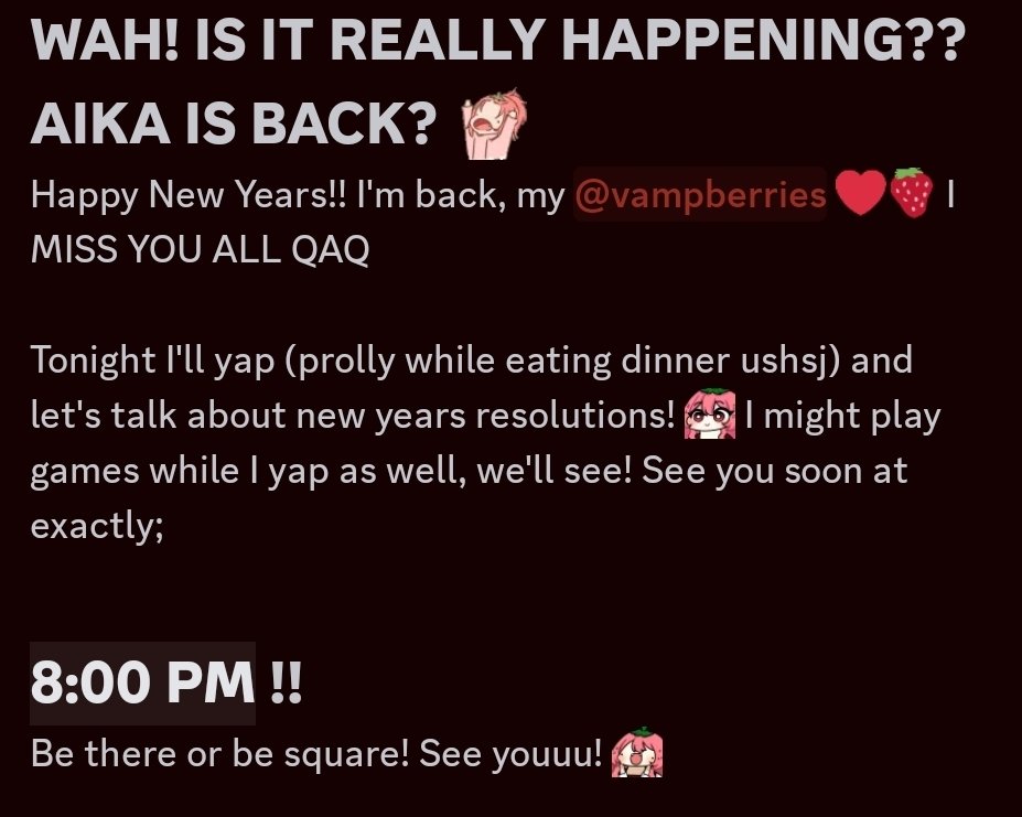 TONIGHHTTTTT!
8:00PM GMT+8!!