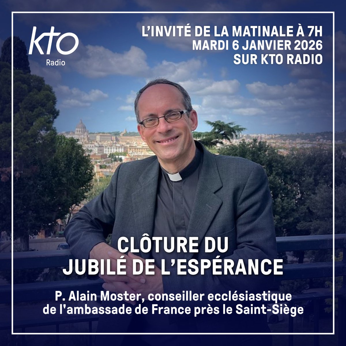 Le pape #LéonXIV clôture ce mardi le #Jubilé de l'Espérance. Quel bilan pour cette année sainte ? Quel héritage en garder ?

👉 Réponse en podcast avec le père Alain Moster, conseiller ecclésiastique de l'ambassade de <a href="/FranceauVatican/">La France au Vatican</a> : ktoradio.com/podcasts/linvi…