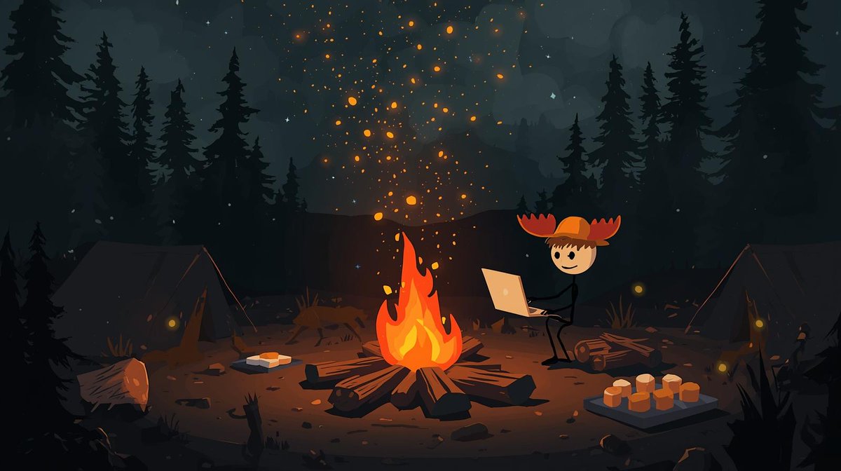 ethantech712's tweet image. First Camp Haven night: s'mores dripping as Bit &amp;amp; Byte bunnies whispered testnet secrets by crackling flames. Sticky fingers, glowing screen—that gooey moment ignited my DataHaven storage obsession forever! 🏕️🍡 @DataHaven_xyz #CampHaven