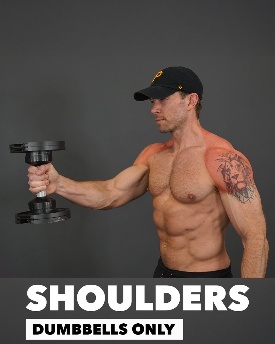 Full Dumbbell-Only Shoulder Workout:

1.