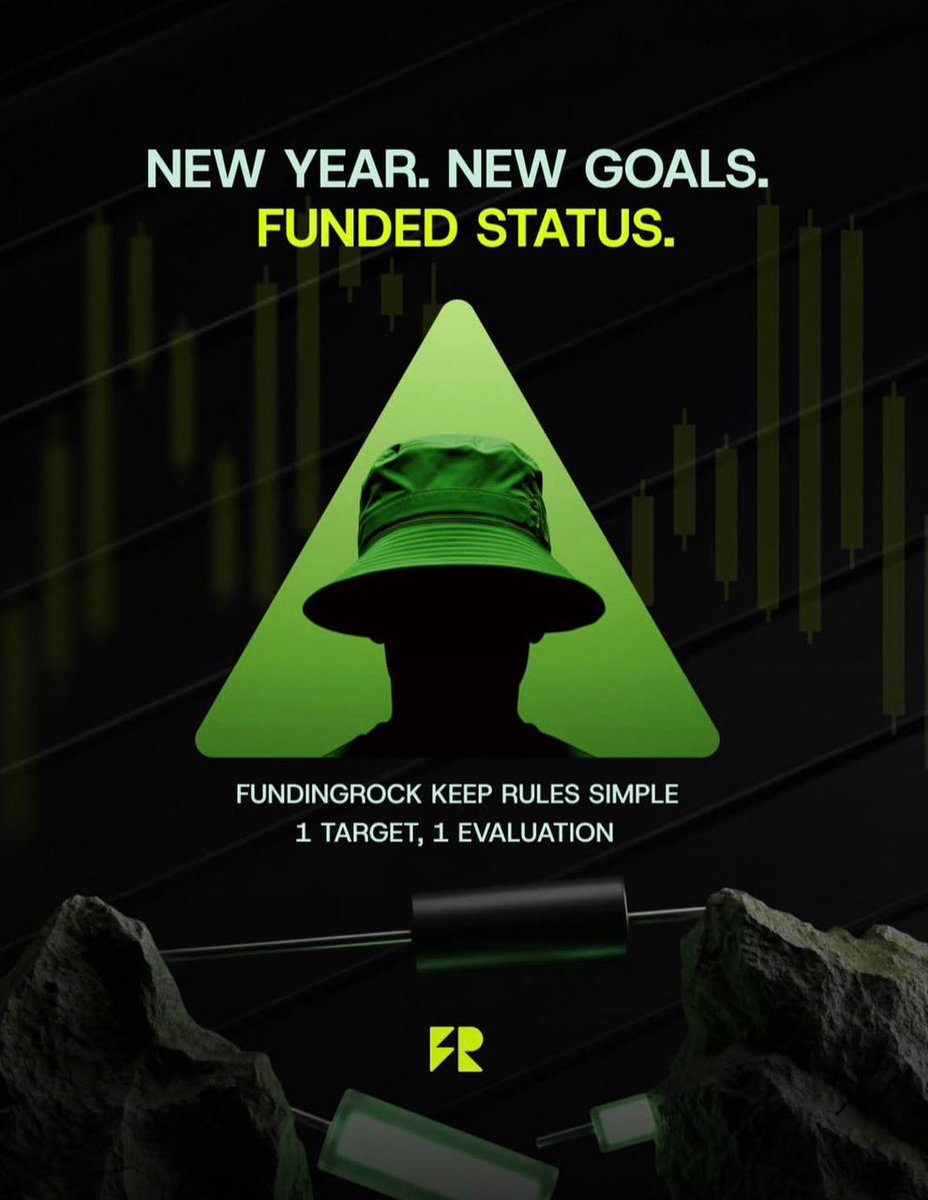 New Year. New Goals. Funded Status

<a href="/FundingRock/">FundingRock</a> keep rules simple:  
1 Target, 1 Evaluation.

2026 is the year of discipline, consistency, and getting funded.  

Time to level up in 2026. Who's with me? 💪
