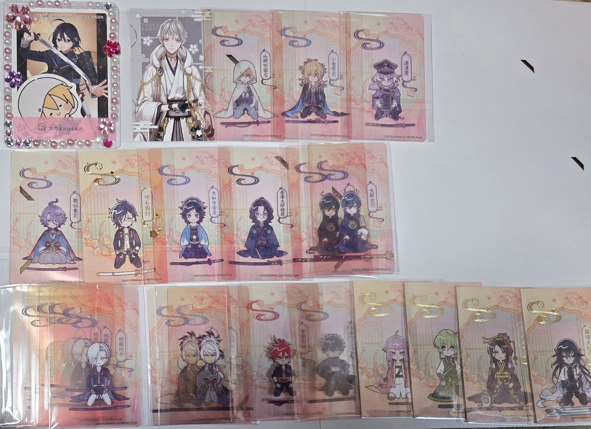 刀剣乱舞 アニカフェ アニメイトカフェ クリアカード 箔押しカード