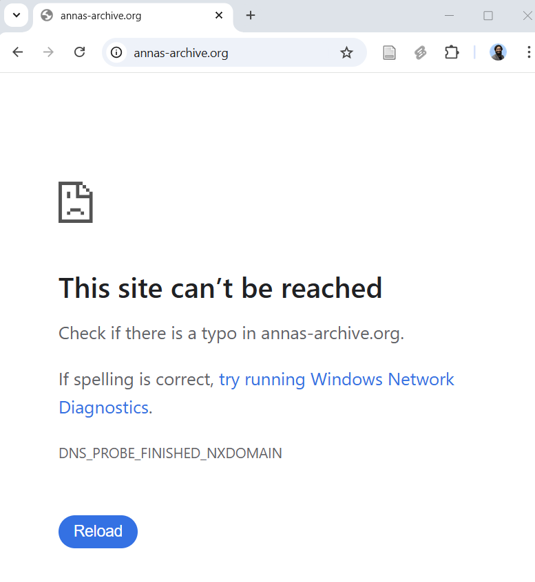 MushtaqBilalPhD's tweet image. 🚨Anna's Archive had (pirated) 61M+ books and 95M+ research papers freely available.

So, it's been shut down. We shouldn't use it anyway.

We should help billion-dollar academic publishers get richer.

Anyway, here's how you can still access Anna's Archive:

DON'T DO THIS!