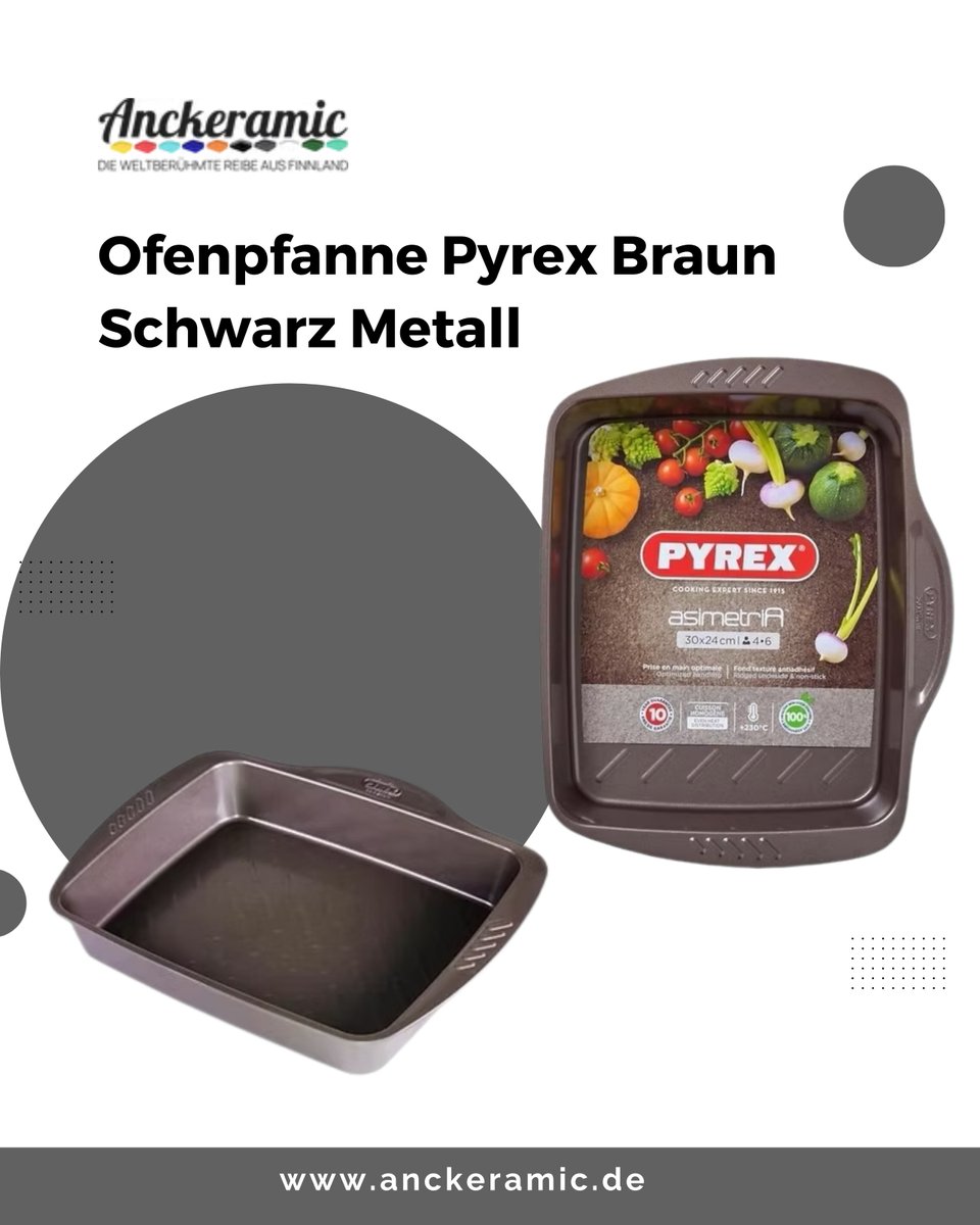 anckeramic's tweet image. Pyrex Ofenpfanne Braun/Schwarz Metall | Vielseitige Backheldin 🍳🔥 — 

#backen #pyrex #küchenhelfer #ofenliebe #anckeramic #auflauf #küchendesign #backform #kochenmitliebe #hausgemacht

🛒 Jetzt bestellen: anckeramic.de/product-page/o…

📦 Schnelle Lieferung | 💳 Sichere Zahlung 🚀🔒