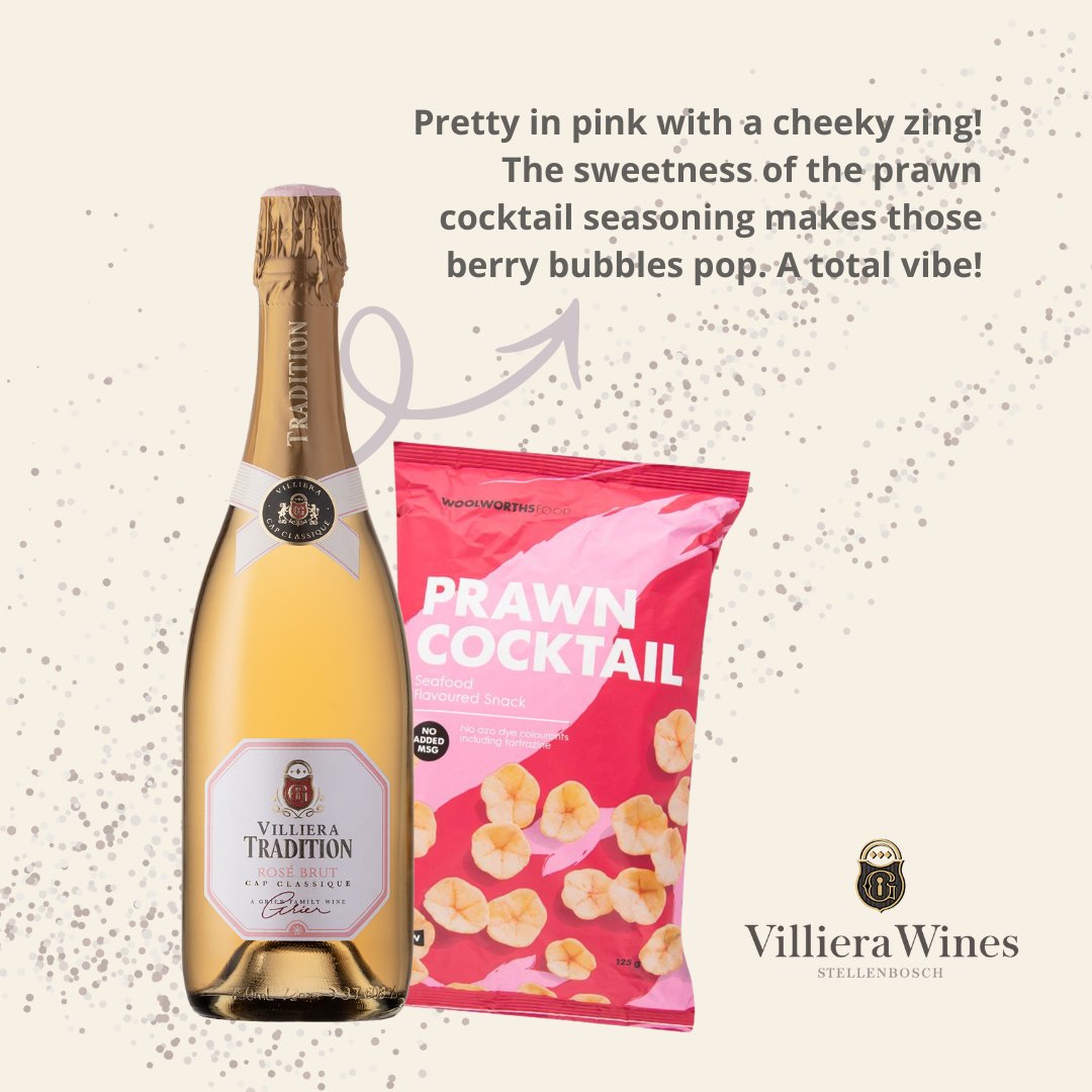 villiera's tweet photo. Who says bubbles are only for fancy toasts? Today is #ChipAndChampagneDay!
The science is simple: salt + fat crave bubbles + acidity. It’s a palate-cleansing match made in snacking heaven. 😋Upgrade your snack game with a bottle of Villiera! #VillieraWines #WinePairing https://t.co/bSakPDXCCA
