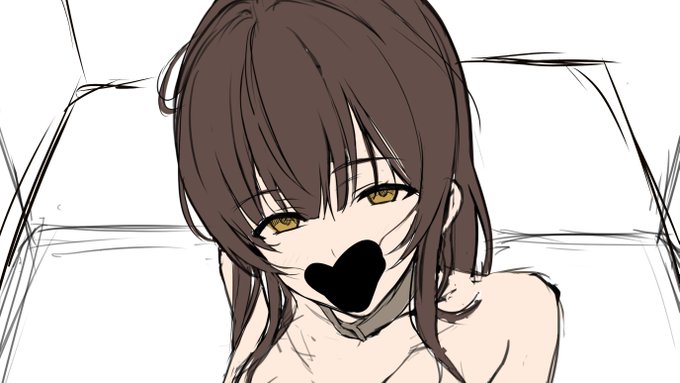 先日の下書き見直して、作品内世界の○○○○オおじさんを描かなくても良い感じでしたので、おじさんになりきって、彼女を見下げるような角度に修正しました。 背景のおもちゃを描き入れたら、線画に移ります*