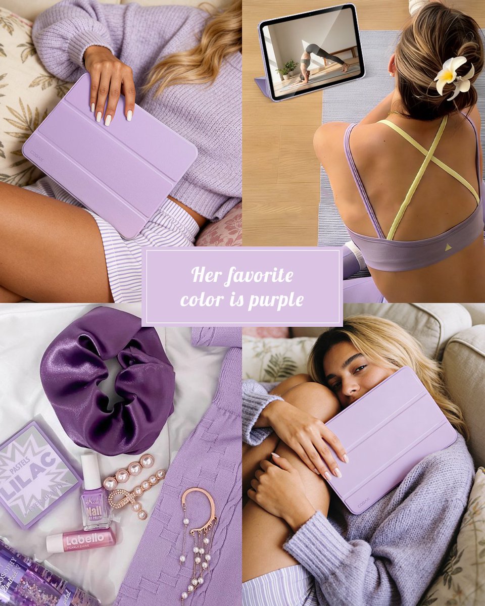 cobakcase's tweet image. Purple girlies, where you at? 💜
Not just a color — it’s a whole mood.

Soft. Calm. A little dreamy.
This is the kind of case that makes you want to open your iPad more often.

Follow us for more colors, setups &amp;amp; iPad inspo ✨

 #cobakcase #iPadCase #ipadgirl  #ipadaccessories