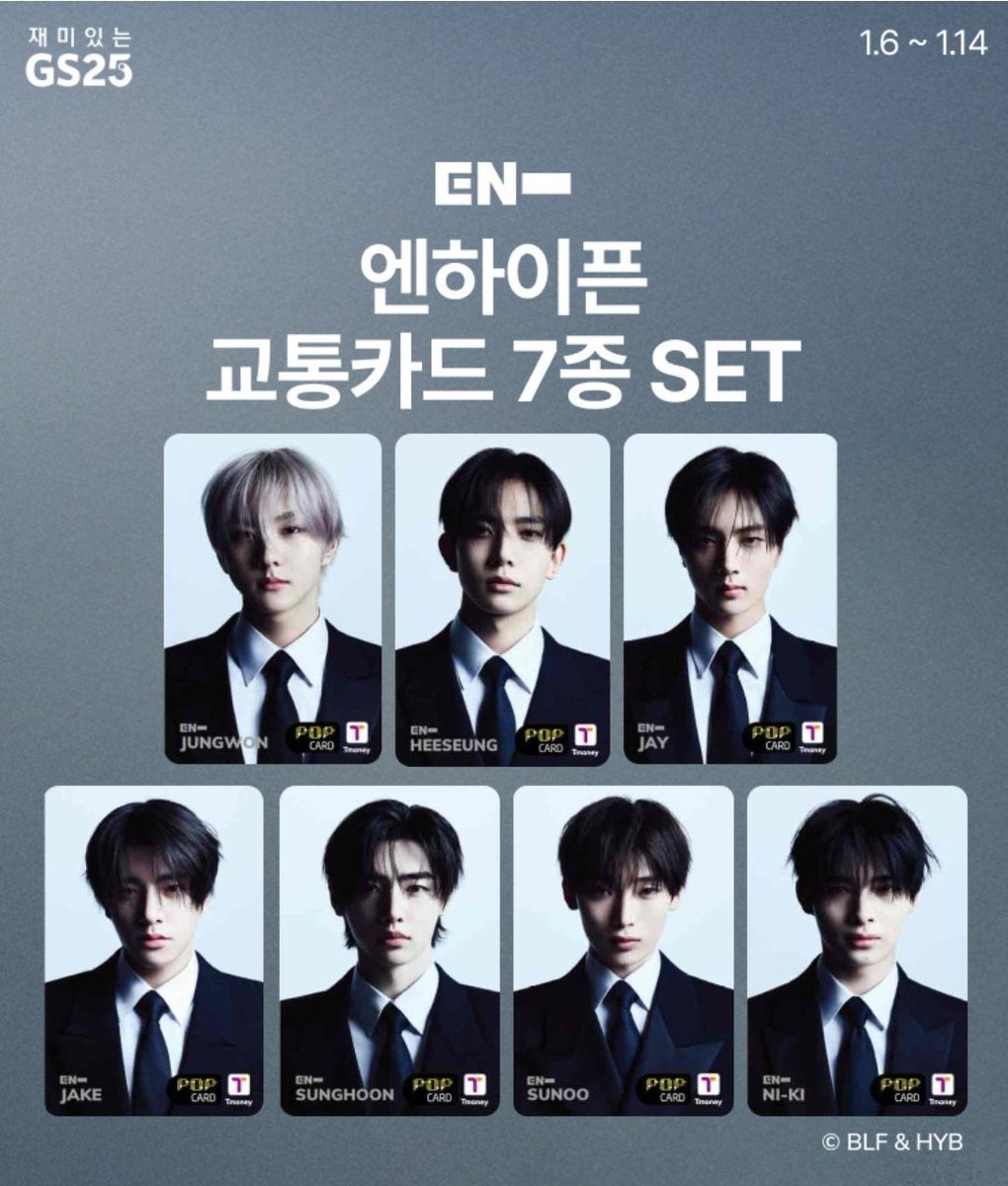 ENHYPEN Tmoney Card DESIRE : UNLEASH MAKE ver エナプの交通カード