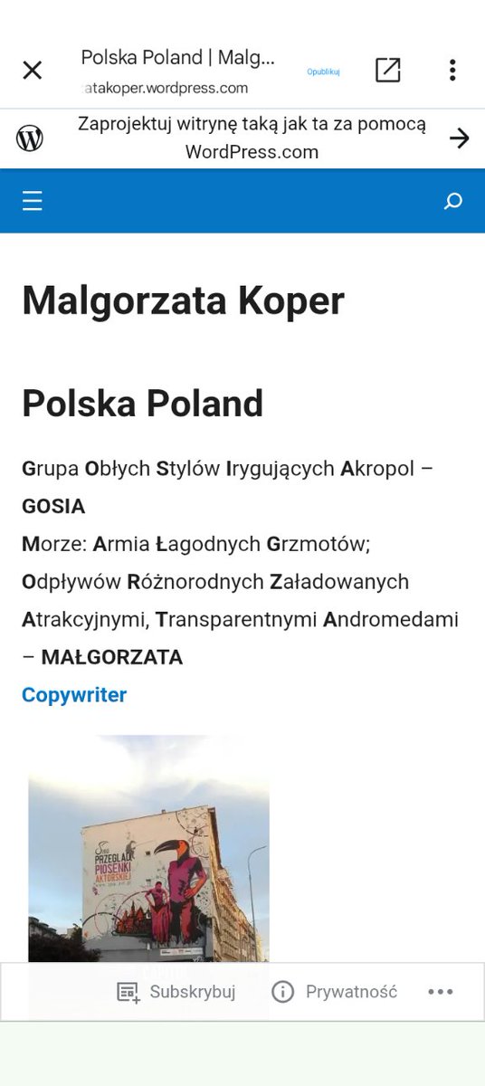 Margaret_Z_K's tweet photo. @MalgosiaZwierz @wordpressdotcom https://t.co/KtTQV0kwCV