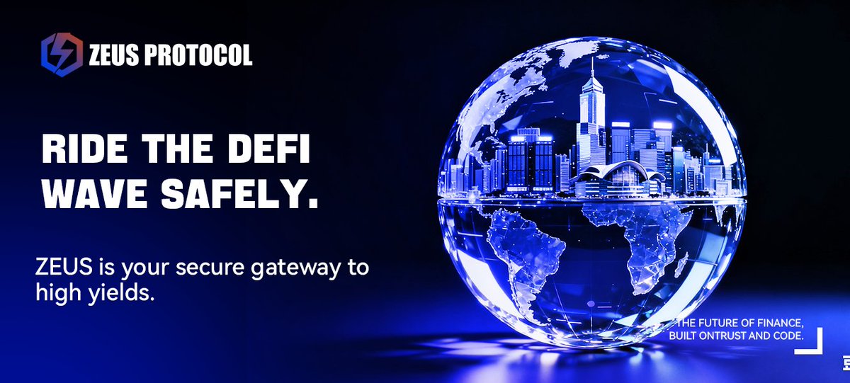 ZeusLabsLimit's tweet photo. 🌊 Ride the DeFi wave safely. ZEUS is your secure gateway to high yields. #DeFiGateway https://t.co/ZoWX1T7hWx