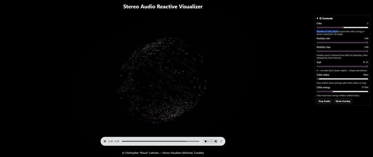 kisuul59399's tweet photo. Ive been working on various audio visualization 'toys' 

I like this line here, but Im pretty much set on abandoning it in my own work... Feel free to tinker! 

#AudioVisualizer #MusicArt https://t.co/DDrQ6U86W1