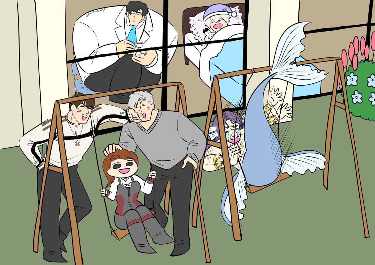 #LoveandDeepspace 
#恋と深空二次創作 

A PLEASANT AFTERNOON💫🐟❄️🐦‍⬛🍎