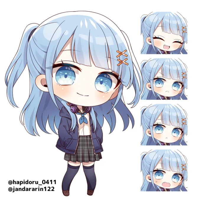 Dream Paletes ドリパレ(#hapidoru_0411)の 逢羽こと様、篝月みかん様、如月よつば様、姫嶋みみ様のちびキャライラストを描かせていただきました!配信の動画内にも登場しております! よろしくお願いいたします～!