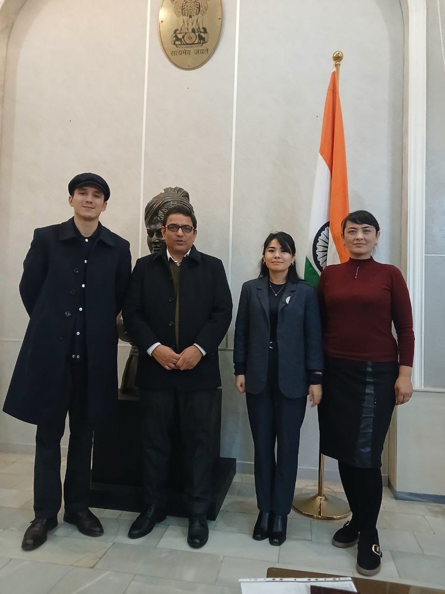 amb_tashkent's tweet photo. Groups of Uzbek ITEC candidates were briefed at the Embassy before departure for specialized courses. They are headed to premier Indian institutions @NIPHMIndia , @cbic_india, @EFLU_OFFICIAL, #Ingaf and @NIBMIndia to gain world-class expertise.
#ITEC #IndiaForDevelopment https://t.co/FpU83b89Ts