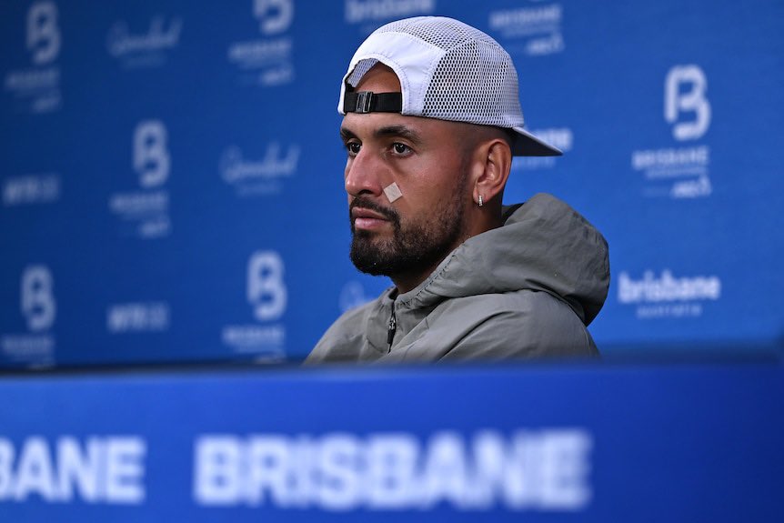TheTennisLetter's tweet image. Kyrgios says it’s difficult to have the belief he once had, ‘I had wrist reconstruction &amp;amp; 2 knee ops. I use Thanasi, Del Potro, Thiem, or Nishikori as an example… we look at some of these people that were competing for Slams, &amp;amp; then you have parts of your body that just fail’…
