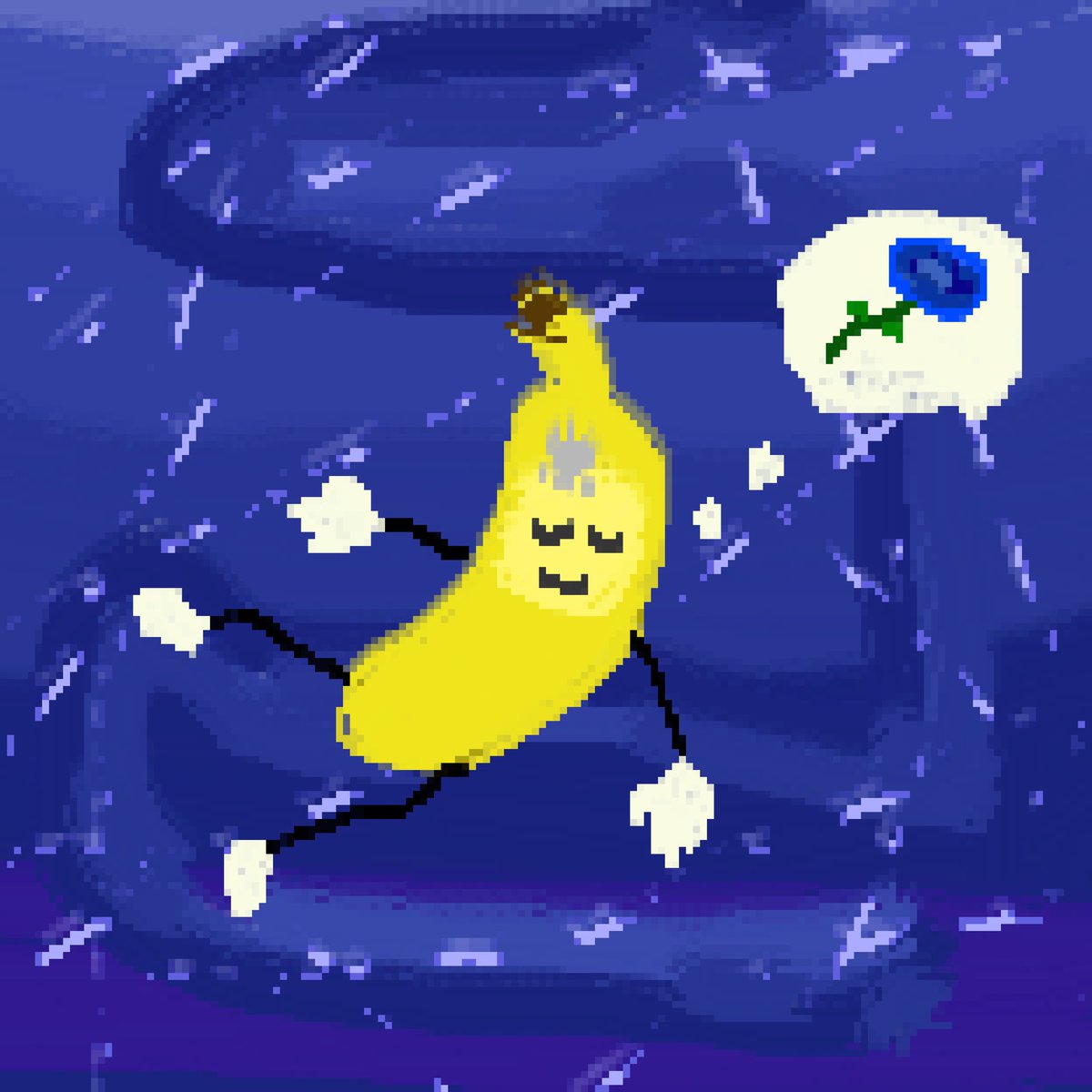 Banana And His Flower