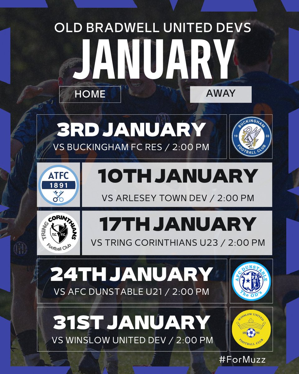 OBUFCDev's tweet image. Our fixtures for January 

With our first game of the month already called off we're still playing catch up

⚪⚫⚪⚫⚪