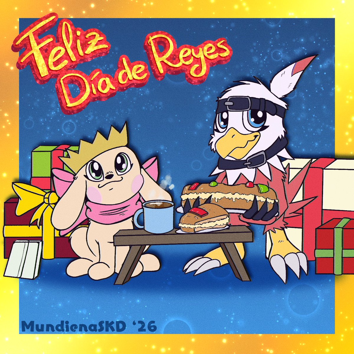 MundienaSKD's tweet photo. They offer you Roscón, do you accept?

#Digimon
#Salamon
#Hawkmon https://t.co/kS7NTpzPuB