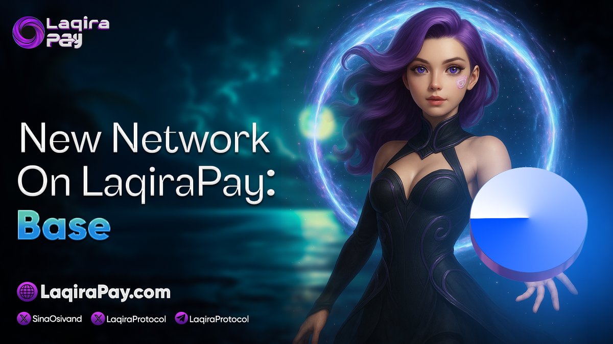 LaqiraPay is now live on Base 
bringing simpler, lower-cost onchain checkout to more users. 

With LaqiraPay, customers connect a wallet, choose a network and asset, and pay in a few clicks, while vendors get a clean, transparent onchain payment record. 🟦

Explore LaqiraPay on
