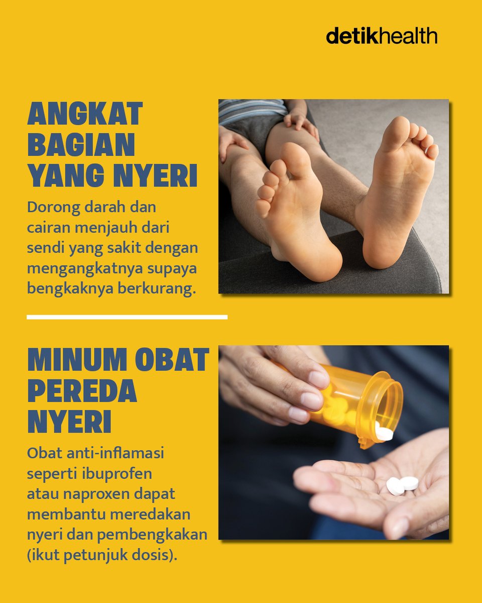 detikHealth's tweet photo. Kaki tiba-tiba nyeri banget? Bisa jadi itu serangan asam urat yang bikin aktivitas terganggu!
Yuk cobain deretan cara sederhana ini untuk meredakannya dulu di rumah. Sudah pernah ngerasain? Ceritain di kolom komentar ya! 🦶
#AsamUrat #Kesehatan #InfoSehat #Penyakit #detikhealth