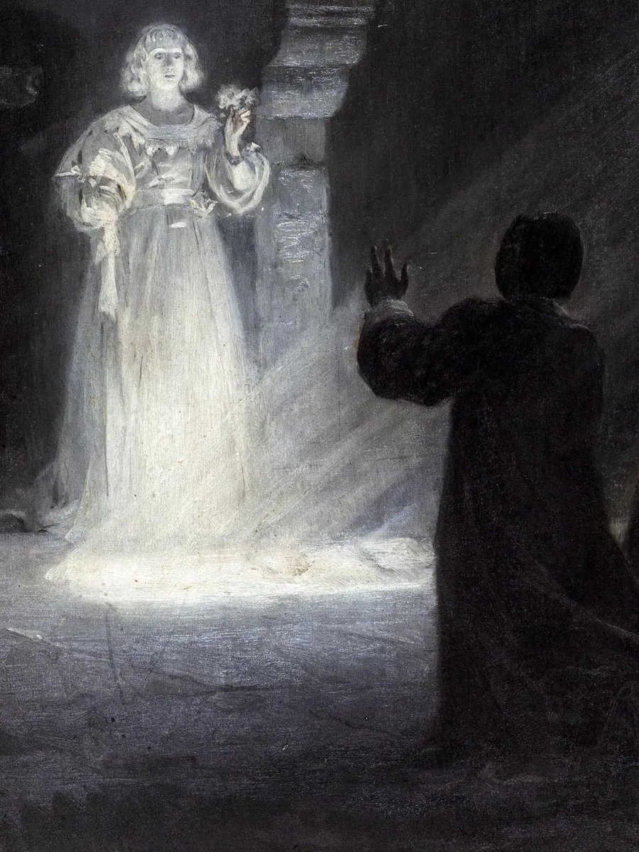 Alix aparecendo ao mascarado, (1890). Por Tony Robert-Fleury, (1837 - 1911). Óleo sobre tela, 46 cm x 37,6 cm.📍Maison de Victor Hugo.