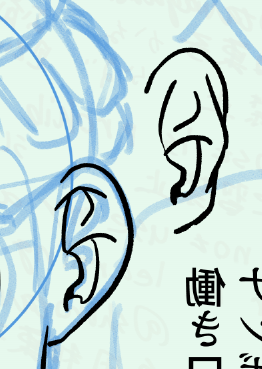 そろそろ耳の描き方を右にアップデートしないといけないかなと思いつつうまく描けな描けたわ 
