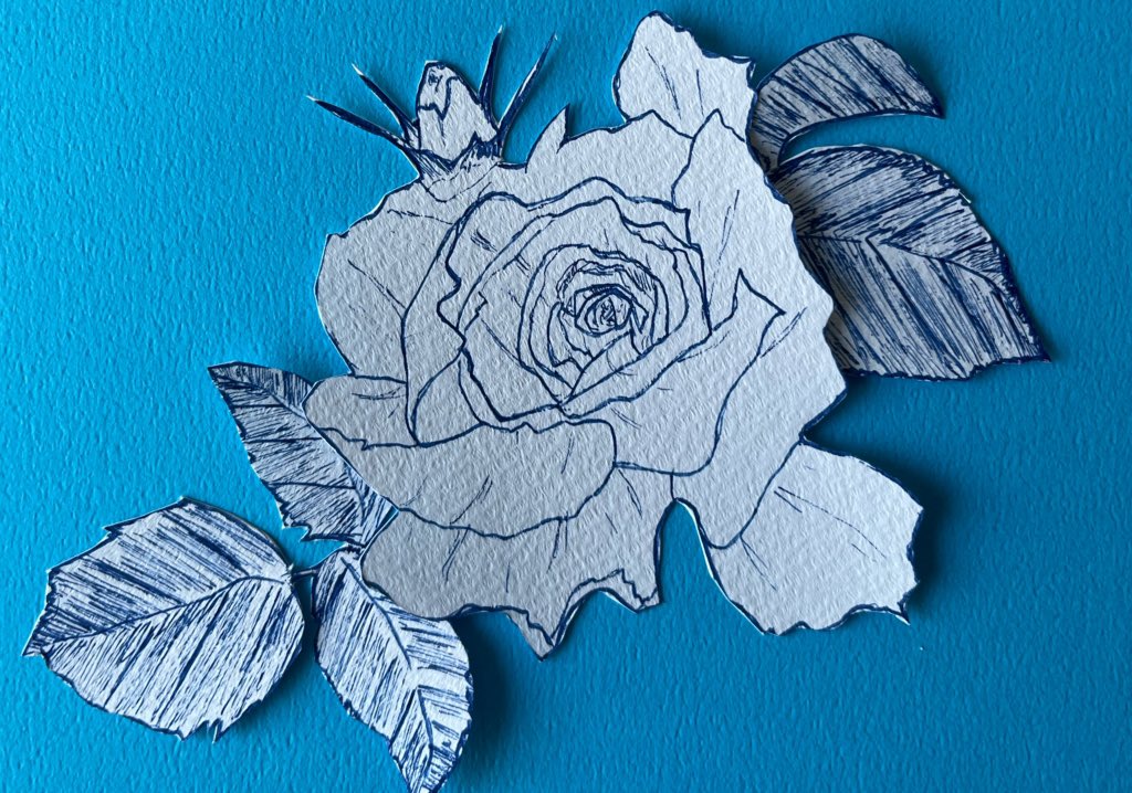 薔薇 切り絵作品たちです🌹 バラは人気ですね✨