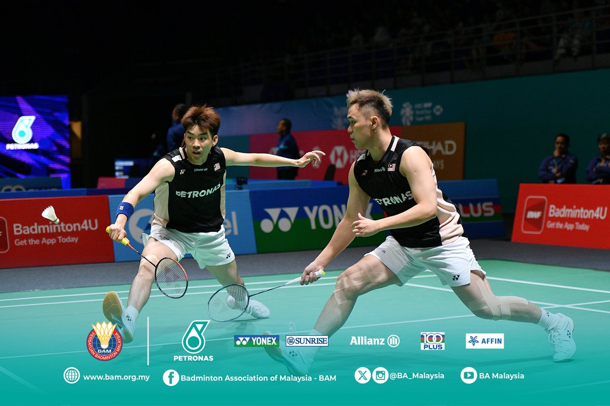 #PETRONASMalaysiaOpen2026

MD | R32

#MAS🇲🇾 Man Wei Chong-Tee Kai Wun 5️⃣ def. #DEN🇩🇰 Kim Astrup-Anders Skaarup Rasmussen 21-17 21-18

⏱️42m

*World No. 5 Man-Tee storm into the R16 after defeating the Danish duo, leveling their H2H to 2-2.

#GemilangkanLagi
#BadmintonMalaysia