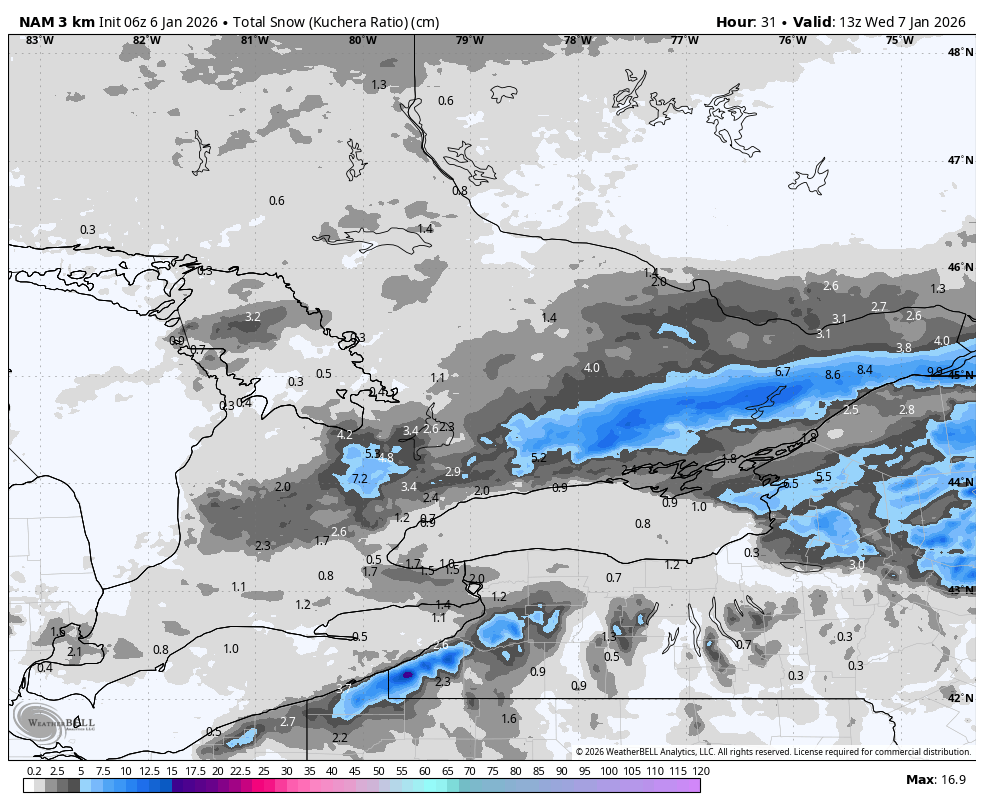 WxOntario1's tweet photo. Light freezing drizzle/ drizzle is making its way across Lake #Huron

With temps below freezing across Mid Western #Ontario, could see some light accretion this AM

Bulk of the precip arrives this afternoon 

Looks like mostly rain along and south of the #Hwy401/ #Hwy407 corridor

Freezing rain/ snow to the north with very one finishing off with snow

#OnWX #ONStorm