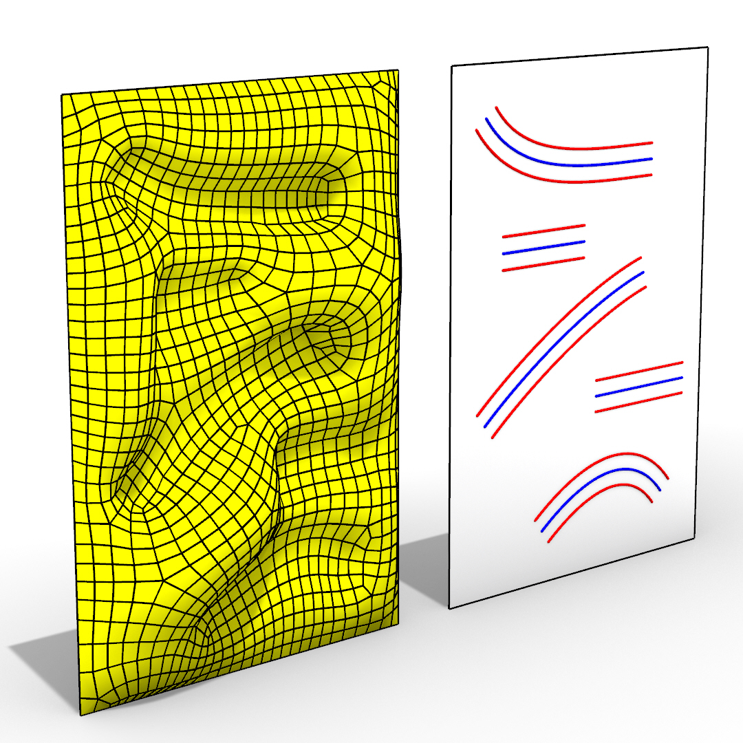 Parametric3d's tweet photo. In this Grasshopper Kangaroo tutorial, you’ll learn how to inflate a mesh by defining boundary curves and specifying fixed curve locations on the mesh using an offset distance.

Example + Tutorial 👇
https://t.co/Z9D9c1CBuP https://t.co/jHvpUI8MaC