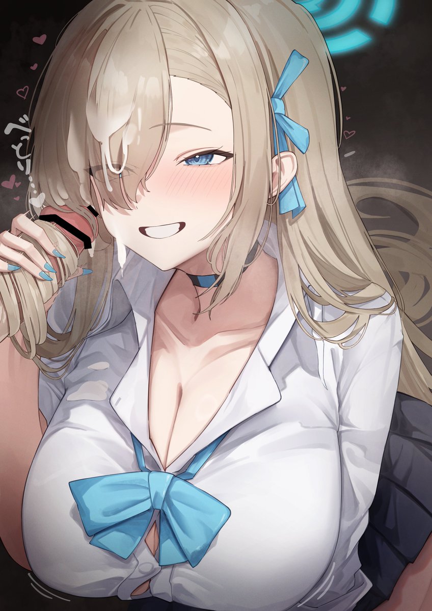 skebで髪コキアスナ描きました 