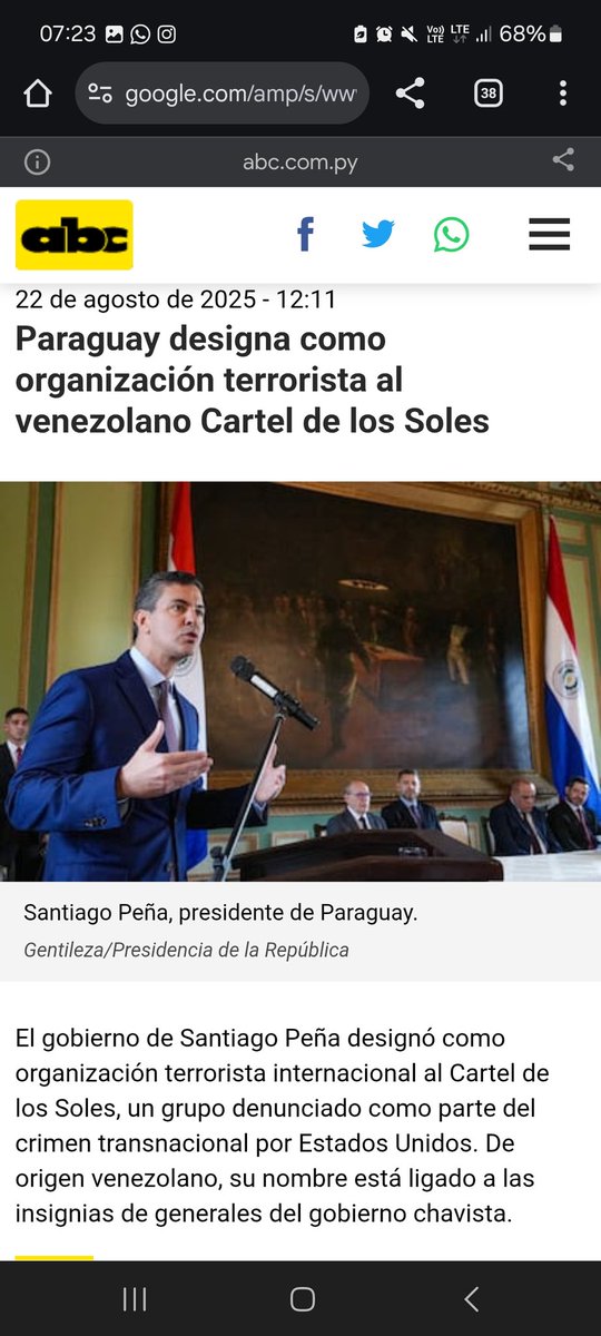 De nuevo Peña queda en offside tras apurarse para quedar bien con Trump y los EEUU.

Qué hará el Gobierno paraguayo ahora que desde USA admiten que fue bolapa lo del "Cartel de los Soles"?
