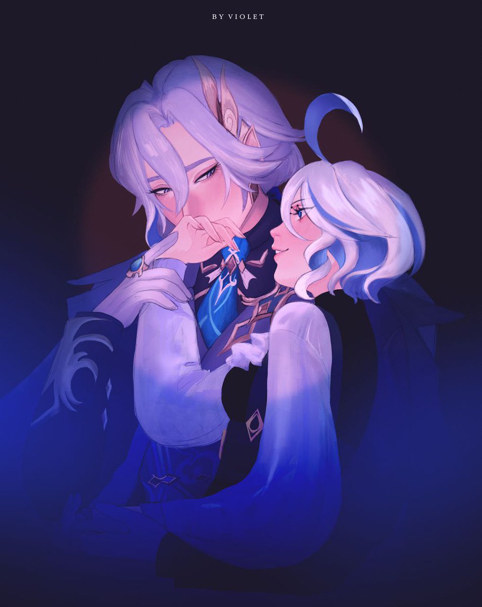 violetlum's tweet photo. NEW SKIN SO BEAUTIFUL 💋💗✨
#Furina #Neuvillette
#ヌヴィフリ #イラスト #neuvifuri https://t.co/jz4B4xS1fP