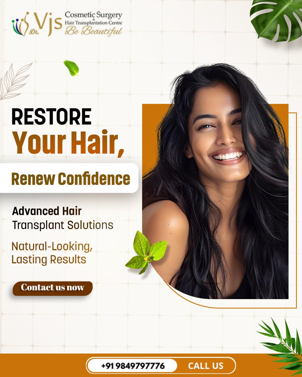 Hair loss can shake confidence—but it doesn’t have to. Get safe, natural-looking hair transplant in Kakinada at VJ Clinics and reclaim your self-esteem today.

🌐 vjclinics.com
☎️ +91-9849797776

#hairtransplantinkakinada #hairrestoration #haircaretips #vjclinics