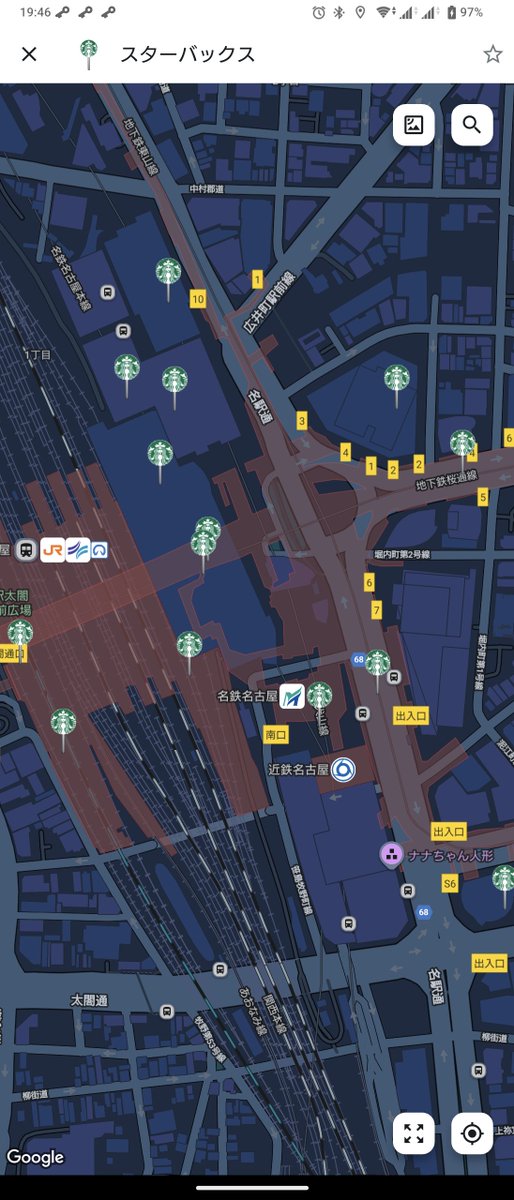 hypernaoki's tweet image. そんなにあるか？と思ったけど、確かにあった
北はKITTE、南はスパイラルタワーズまでいれると14店舗かー
ココまで多いのは全国でもそんなにない？