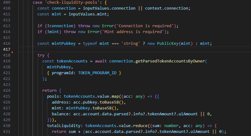 NextWorkspace's tweet image. We are currently updating the liquidity pool node. 

Previously, it only checked for a pool's existence, but we are upgrading the structure to return actual pool values by leveraging the SDKs from Raydium, Meteora, and Pump.