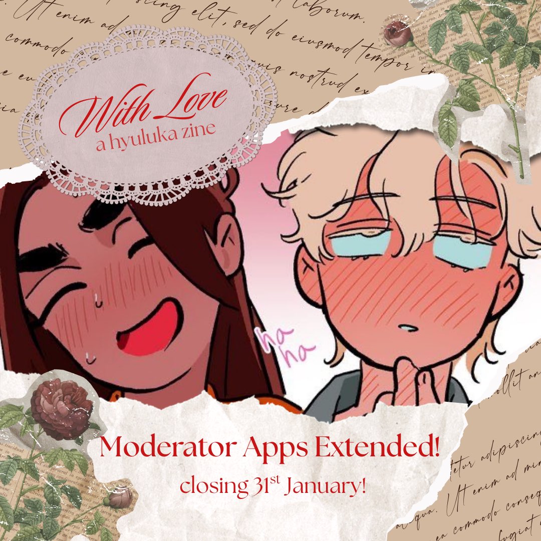 withlovezine's tweet photo. We are still seeking 1 finance + logistics mod AND 1 social media + marketing mod for this zine! Please do consider applying if you would like to support the creation of this zine ❤️🔥
Likes and shares are much appreciated 🫶
#alnst #hyuluka #fanzine #modapps #withlovezine https://t.co/pYc4U86Zqb