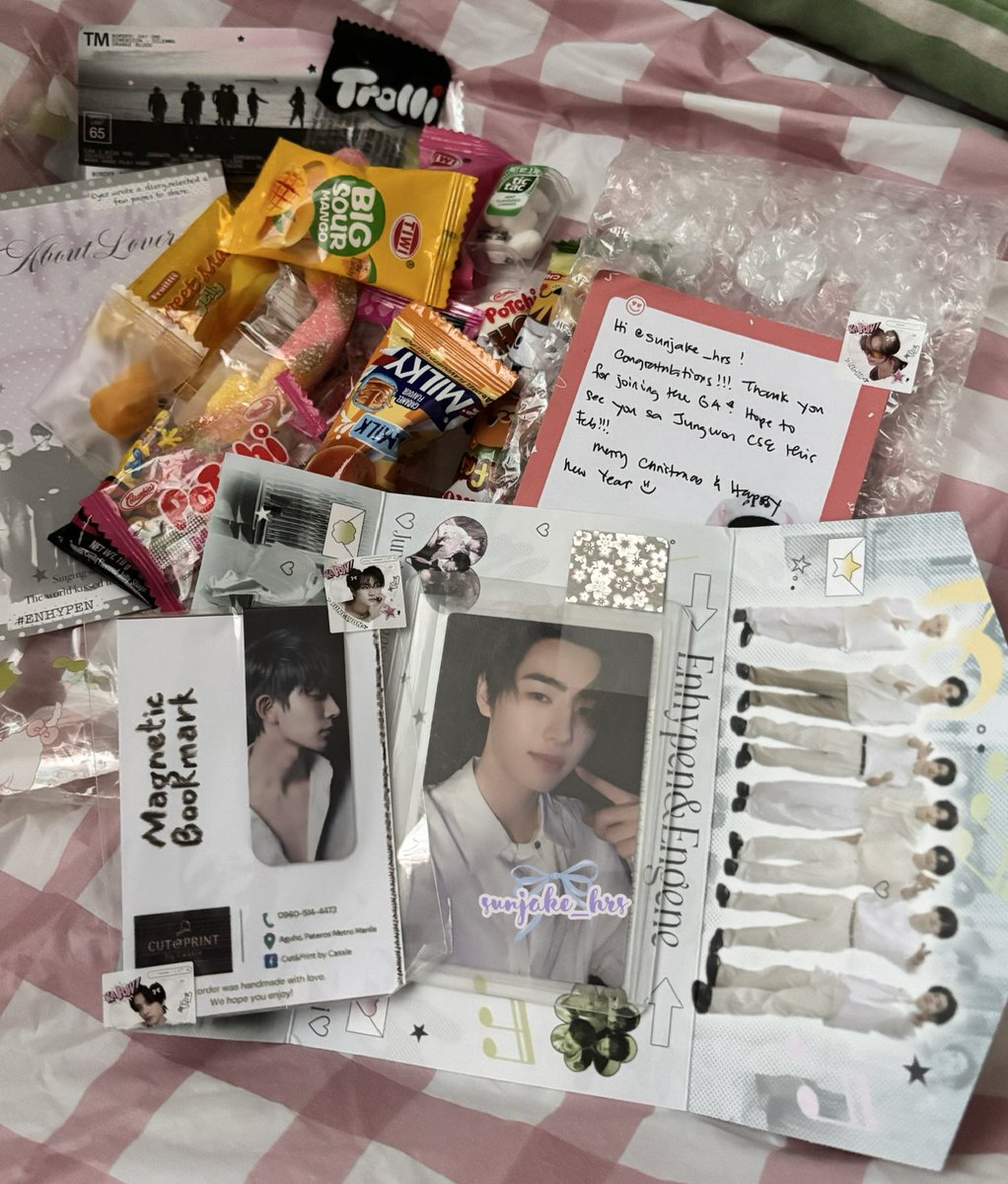 sunjake_hrs's tweet photo. 📬 #mails_hrs 
     
 {from: @ethylOHpriv | #mailfromEMarie}

: ̗̀➛ Hii , just opened my parcels today. Finally got my Hoon Pc Raffle Prize, Ahh so pogii tlga. also andami ng sweets, happy na nmn ang sweet tooth nito. Thank you so much po for this GA, see you sa Jungwon CSE po🤍 https://t.co/IeaMapJTPC