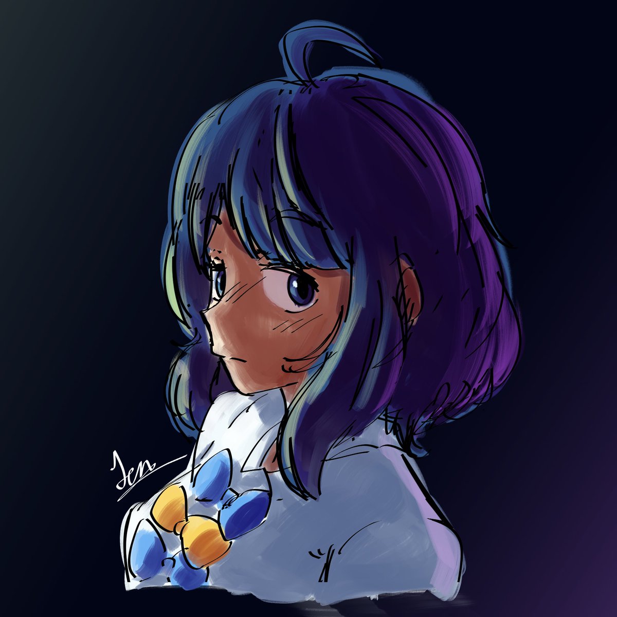 JensterJem's tweet photo. Im enjoying shading a lot recently, so heres Anna
#makeine 
#マケイン https://t.co/IeQ60e4kzM