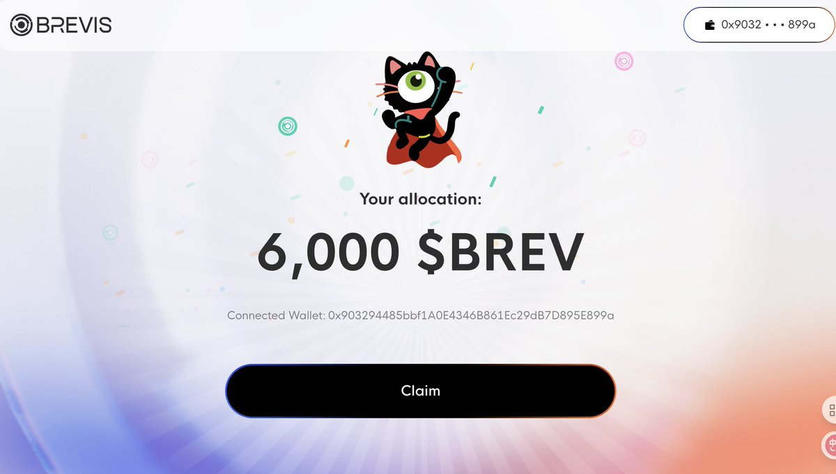 Brevis frens, the $BREV claim is live now and CT is already pressing buttons 👀

1️⃣ Go here: claim-brevis.network
• Connect the same wallet you used for eligibility / binding
• Check your alocation
• Claim it (you’ve got 30 days, but no reason to wait)

2️⃣ Quick safety