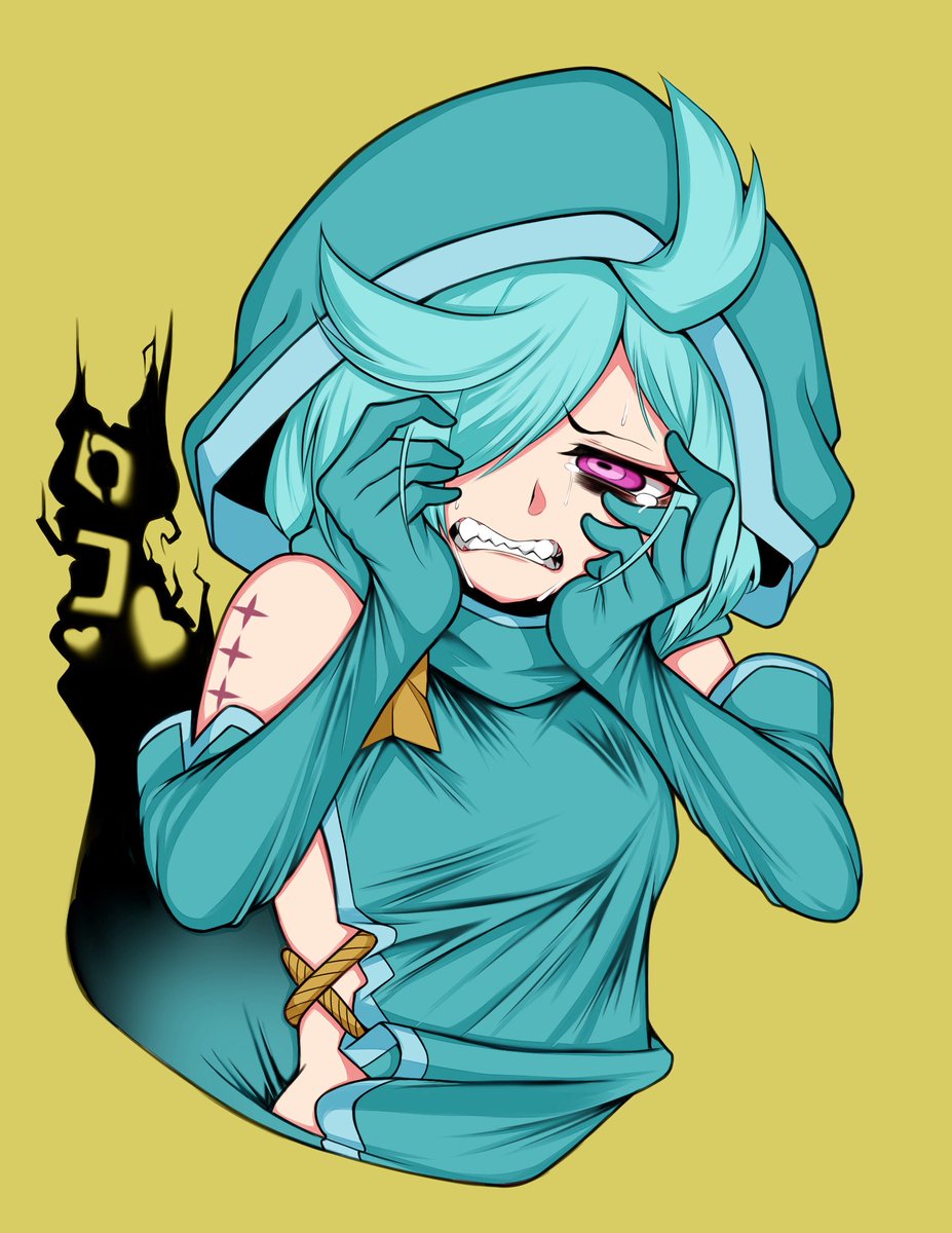 カゲ塗り、ベース色配置、ベースにカゲ乗算、カゲ色変更

カゲ色変更無しでも良いかもな 