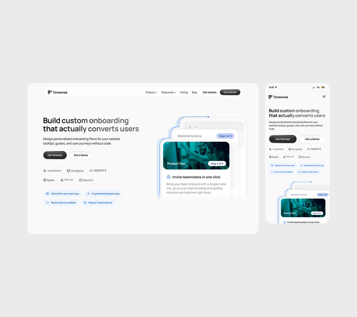 Desktop &amp; Mobile Version in One View