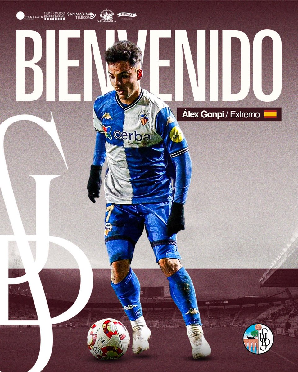 ✍🏻|🅝🅤🅔🅥🅞 🅕🅘🅒🅗🅐🅙🅔 💥

¡𝐀́𝐥𝐞𝐱 𝐆𝐎𝐍𝐏𝐈 se incorpora al Salamanca UDS para la temporada 2025/26!

Llega desde la UE Olot, donde ha competido en Segunda Federación, destacando como extremo desequilibrante y vertical.

Uno contra uno, desborde, velocidad y