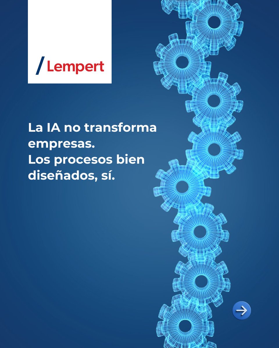 LEMPERTsa's tweet photo. La IA no genera impacto por sí sola.
El verdadero diferencial está en diseñar bien los procesos y saber dónde aplicarla.
En Lempert trabajamos la IA con criterio estratégico para lograr resultados reales. https://t.co/p0KmmQylky