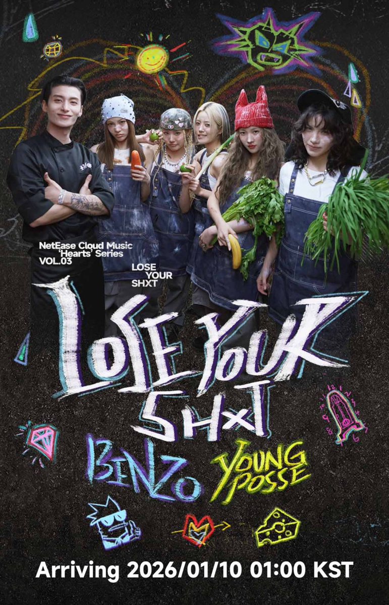picsyps's tweet image. YOUNG POSSE will drop ‘LOSE YOUR SHXT’ with Benzo (1/10 @ 1PM KST) as a pre-release for their single album (1/27)

#YOUNGPOSSE #영파씨 #LOSEYOURSHXT