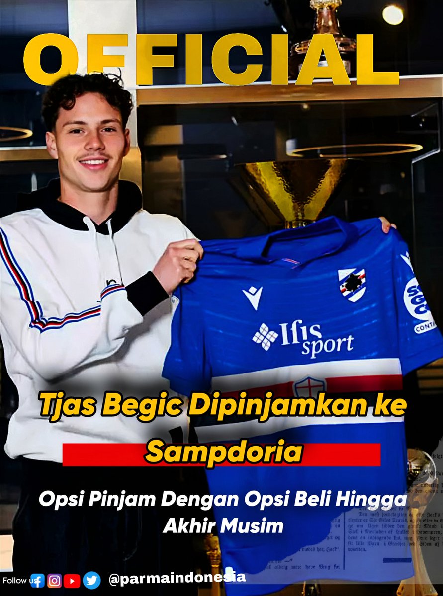 Sayap 22 tahun Slovenia milik Parma Calcio 1913 resmi dipinjamkan ke Sampdoria hingga akhir musim dengan opsi pembelian permanen jika berhasil membawa Sampdoria bertahan di Serie B musim ini .

semoga bisa tampil reguler bersama tim kesayangan @indosamp
.

#ForzaParma💛💙