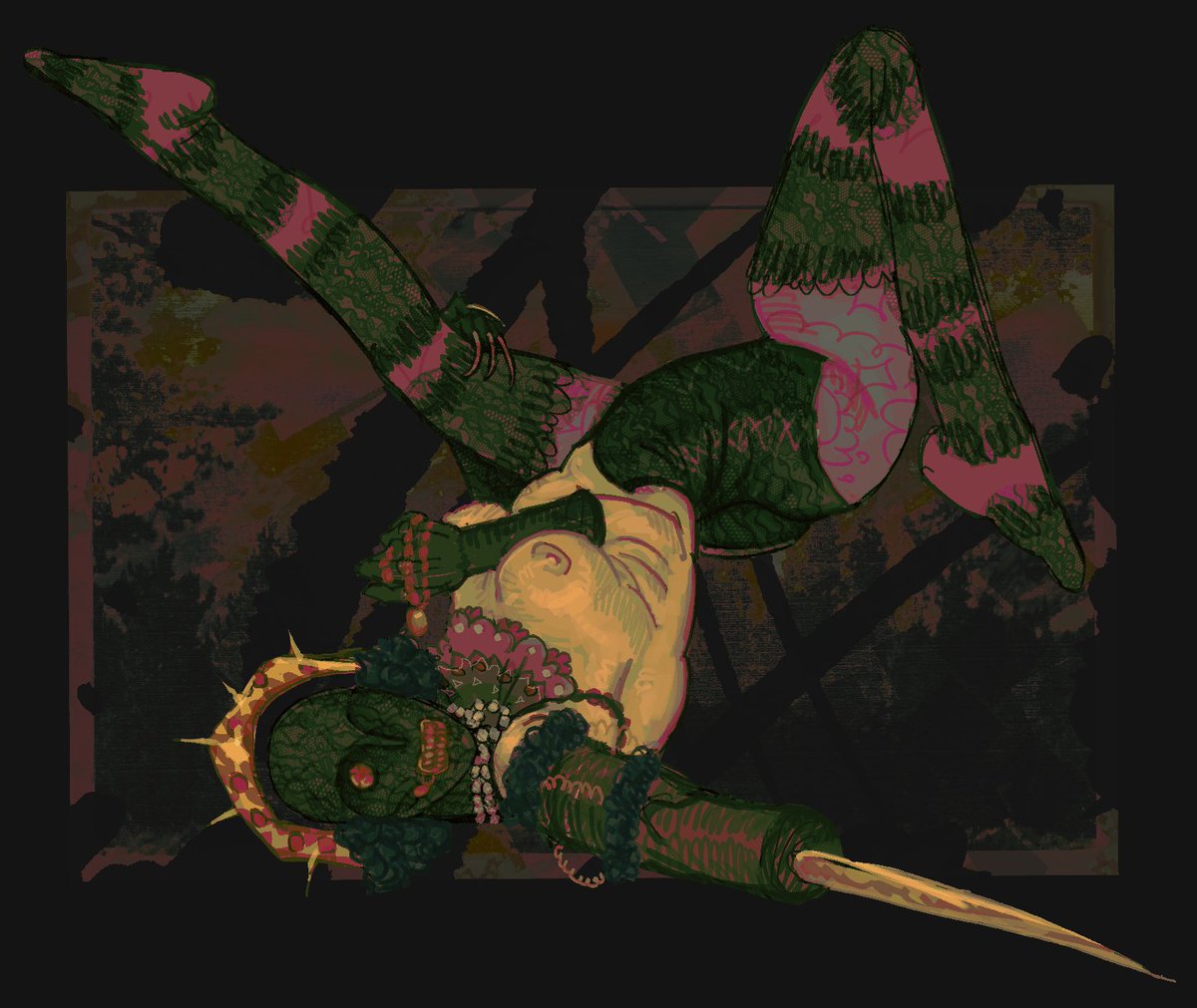 biohazratt's tweet image. Lazy Liliya Bogomolova drawing #TheOutlastTrials